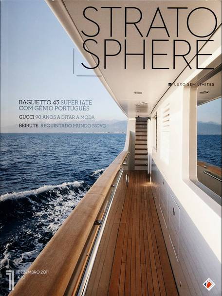 SAV stratosphere december magazine design architecture project luxury interview showroom decor blue white sea yath ocean magnitude modern