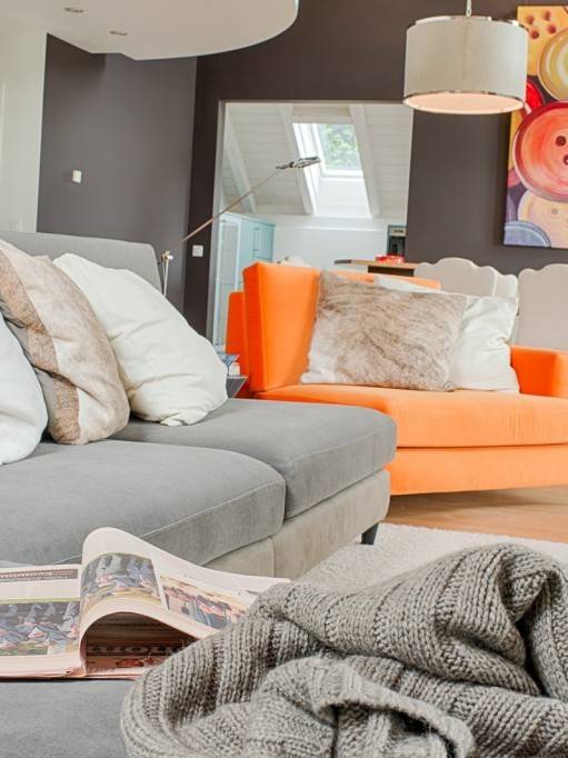 SAV comfort around swiss's cold day international interior design architecture project luxury monochromatic mixture cotton vibrant mandarin anthracite light wood floors