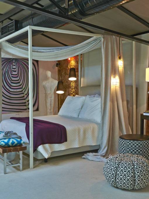 SAV fresh summer showroom interior design architecture project luxury art color light blue wall furniture objects textiles