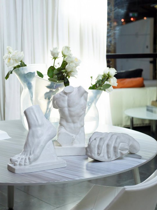 SAV lifestyle hotel showroom interior design architecture project luxury unique modern simplicity minimalist pieces blanck white