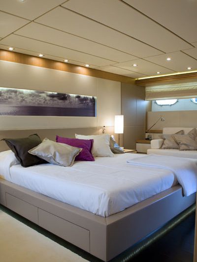 SAV yacht maiora 39 sea boat interior design architecture project luxury comfort sophistication Italian brand wenge wood brushed steel adventure beauty soft tones