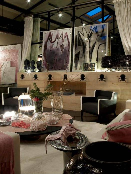 SAV spring is pink showroom interior design architecture project luxury modern art deco palette rustic contemporary