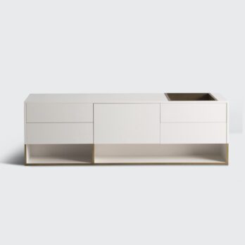 SAV cream cabinet interior design architecture product lifestyle luxury beauty practical 190cm lacquered wood compartment living room organize bar area detail