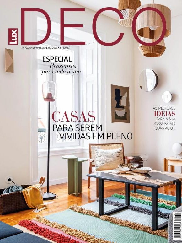 SAV lux especial deco january february review design architecture project luxury interview showroom deco project yellow online shop partners rosário tello carmo aranha 40 pieces furniture artful trays travertine versatility personality pieces gloss sofa table