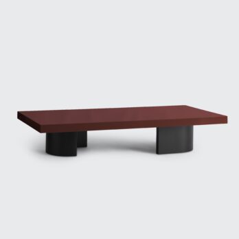 SAV gloss sofa table goji red interior design architecture product furniture luxury top high gloss black lacquered wood geometric shape unique